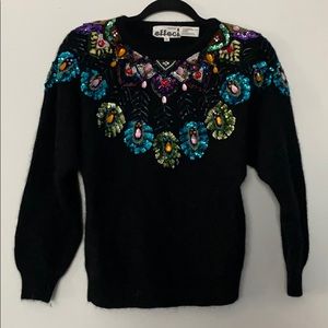 Vintage 80s beaded sequin sweater
